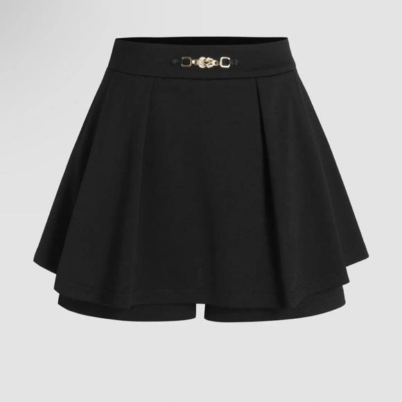 Cider mid waist solid pleated skort - Picture 2 of 2
